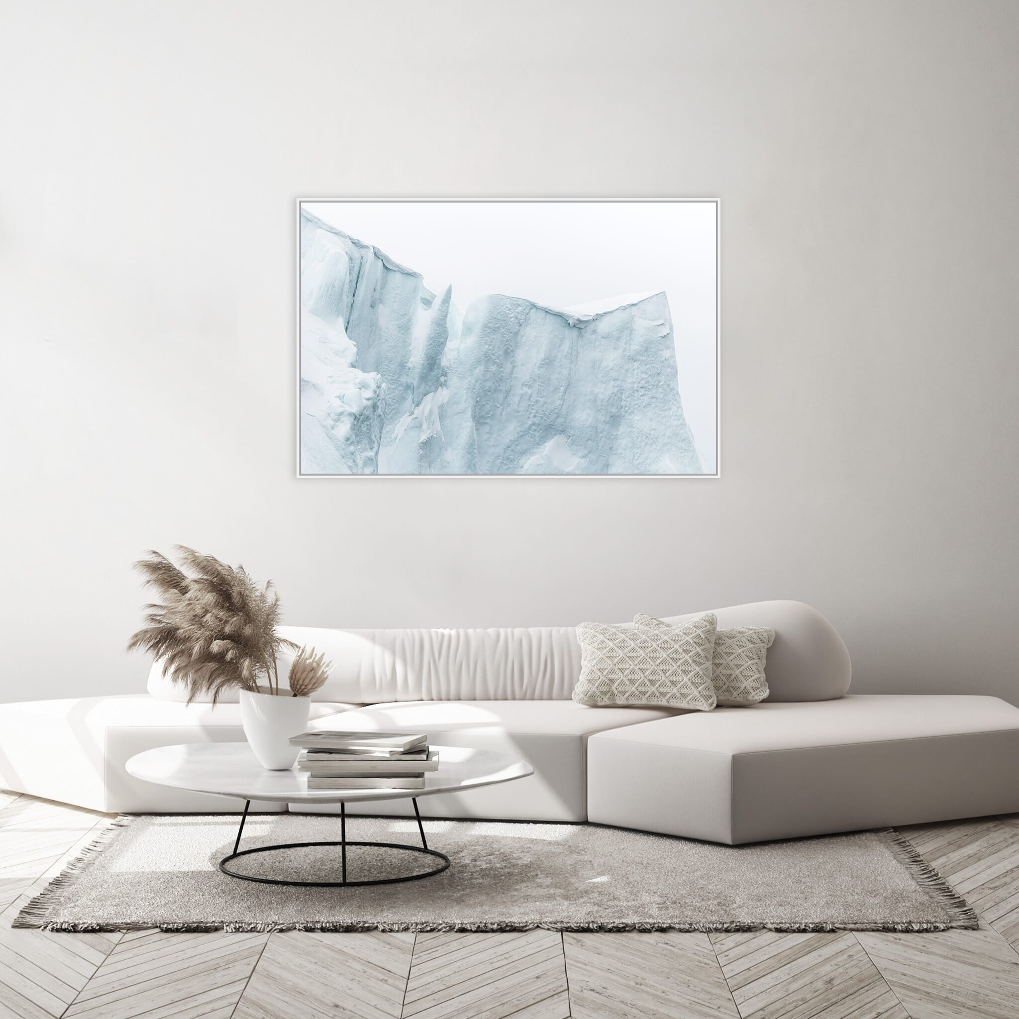 Modern room with framed landscape photography by Jan Erik Waider