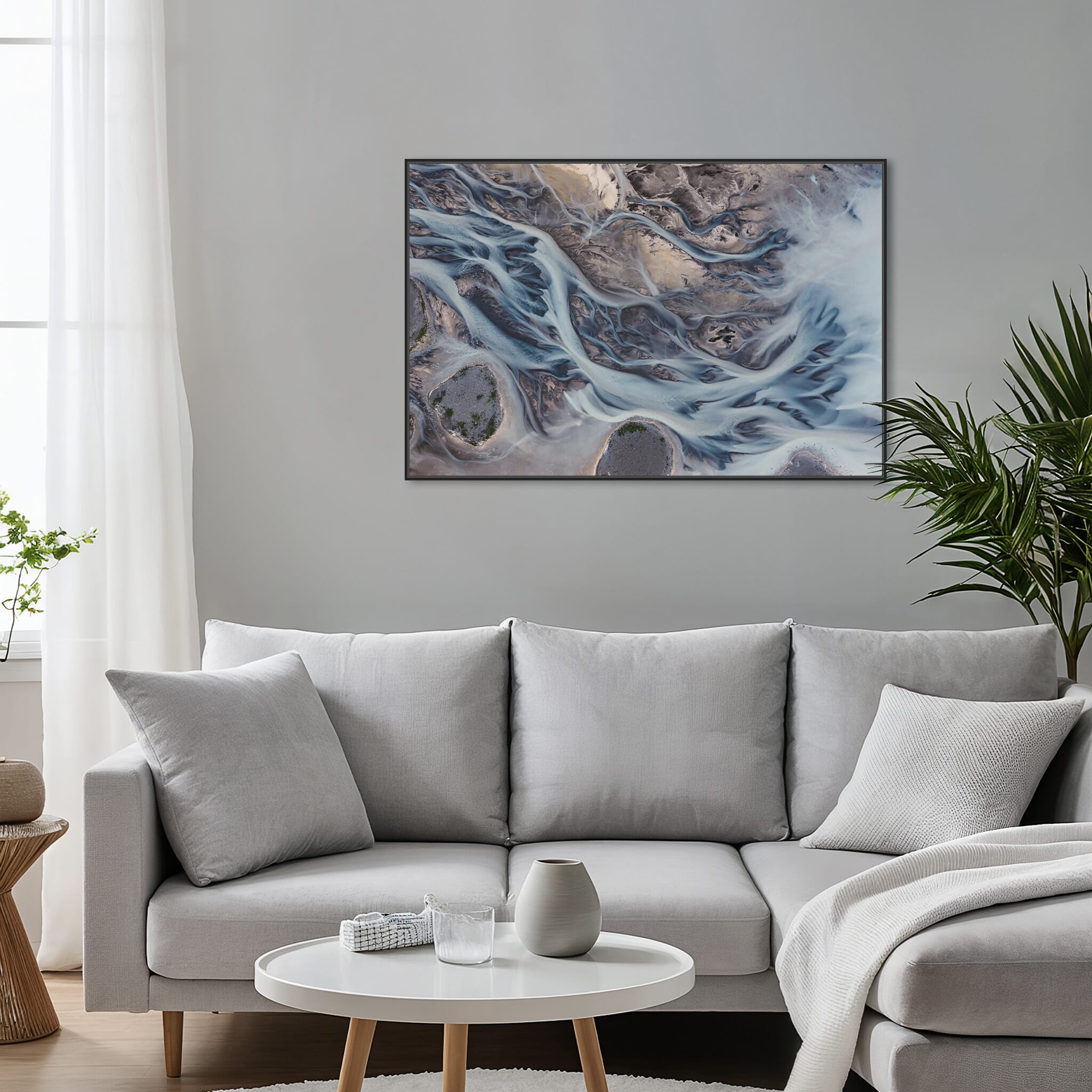 Modern Interior design featuring photography prints by Jan Erik Waider