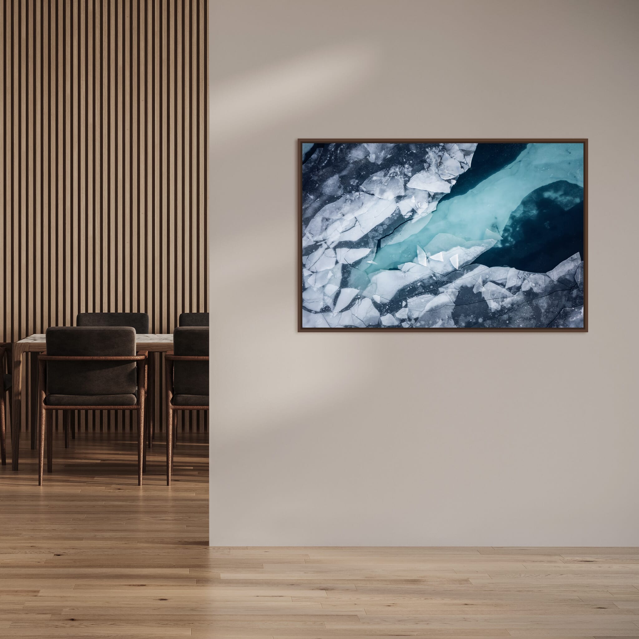 Interior design featuring photography prints by Jan Erik Waider