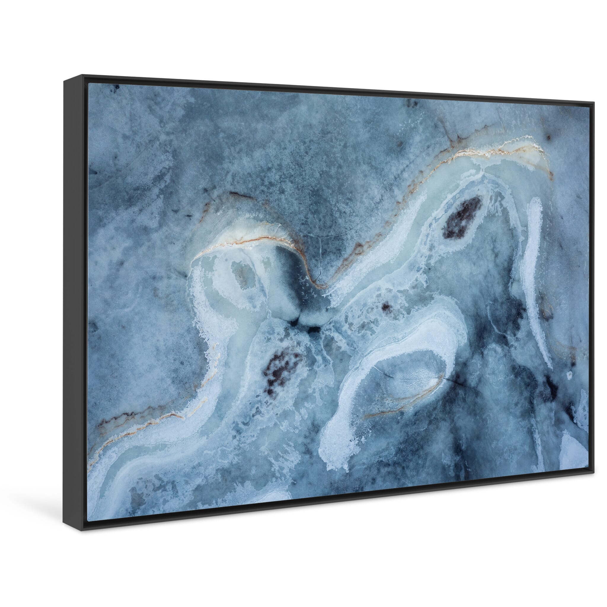 Fine art print of Icelandic marshland shaped by winter frost