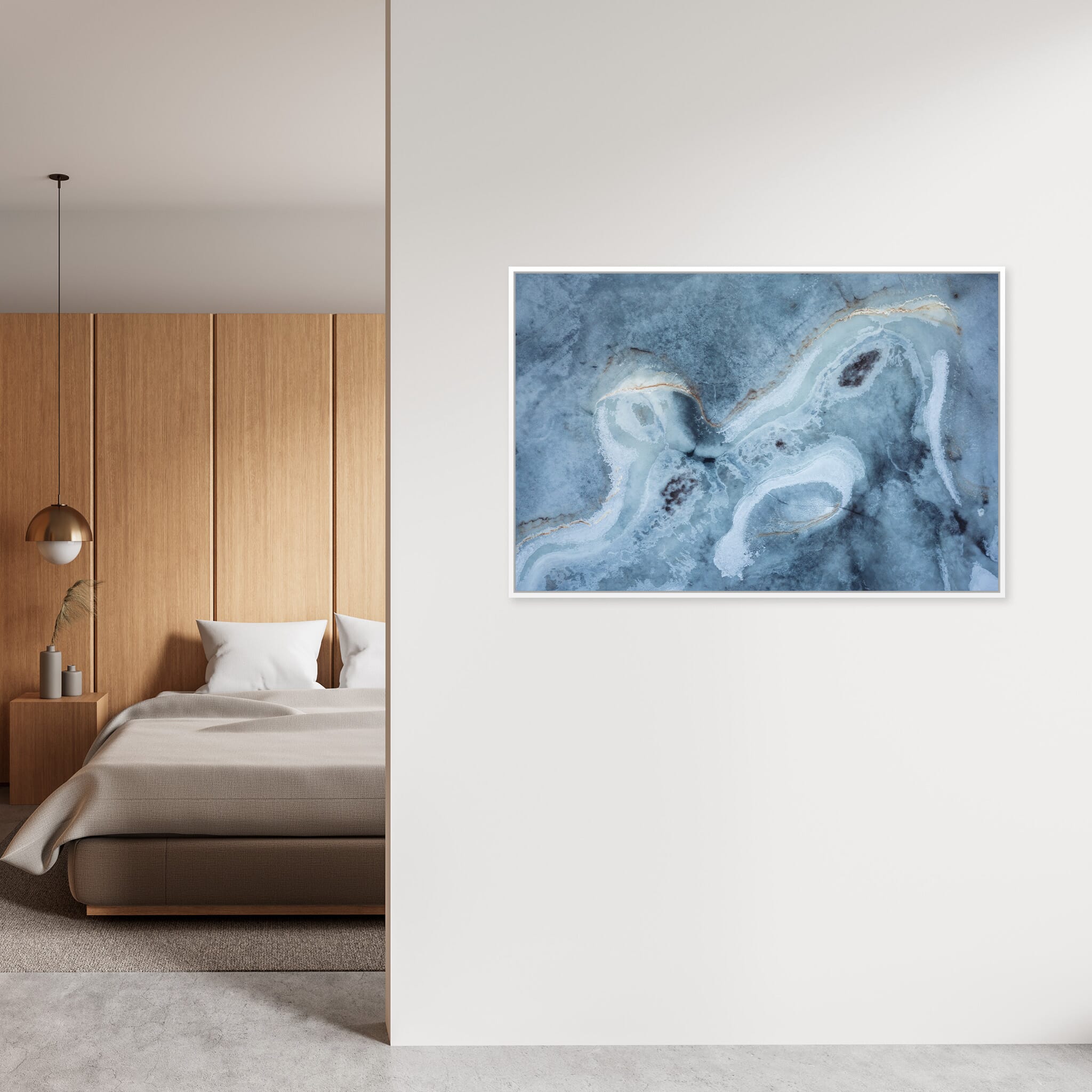 Modern Interior design featuring photography prints by Jan Erik Waider
