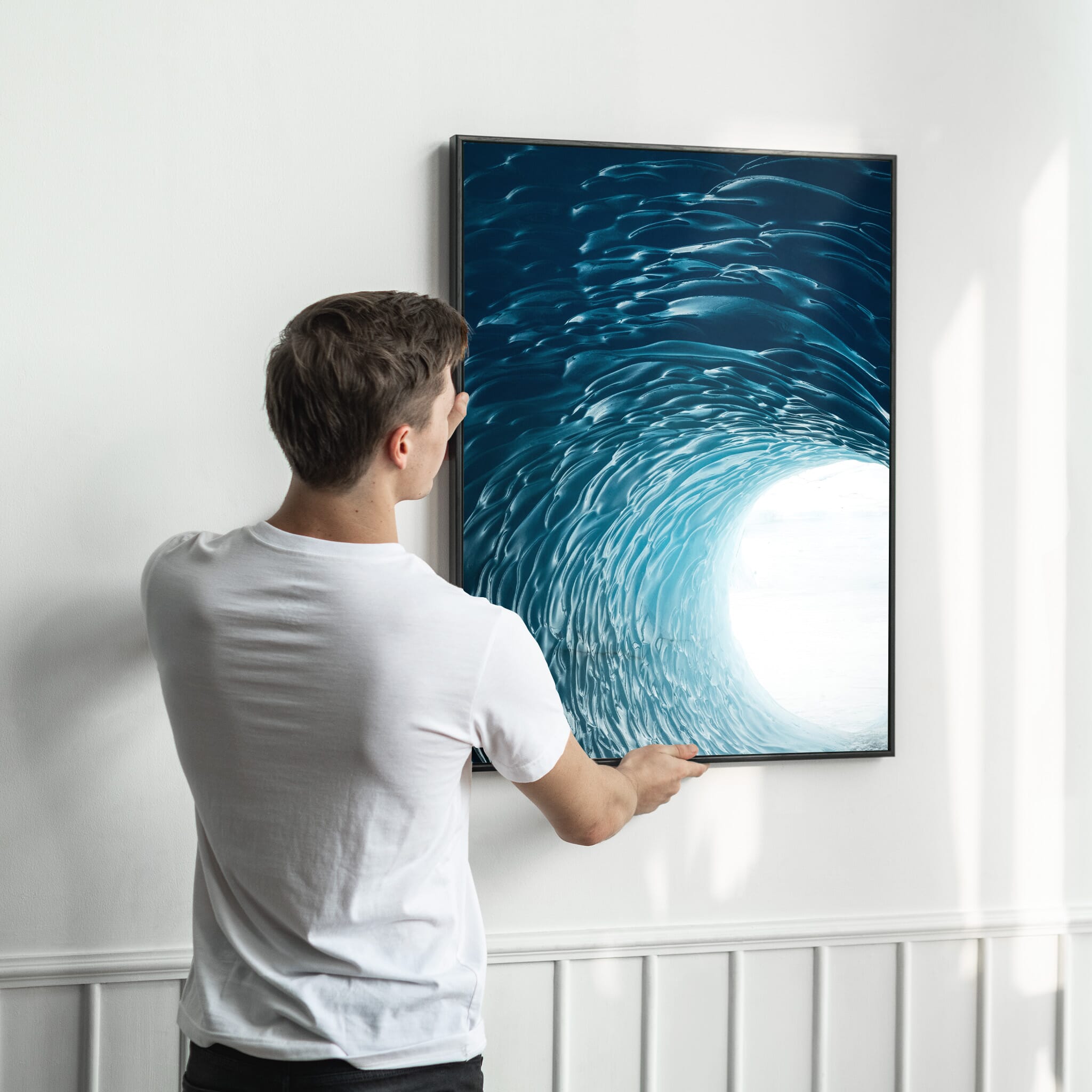 Interior design featuring photography prints by Jan Erik Waider