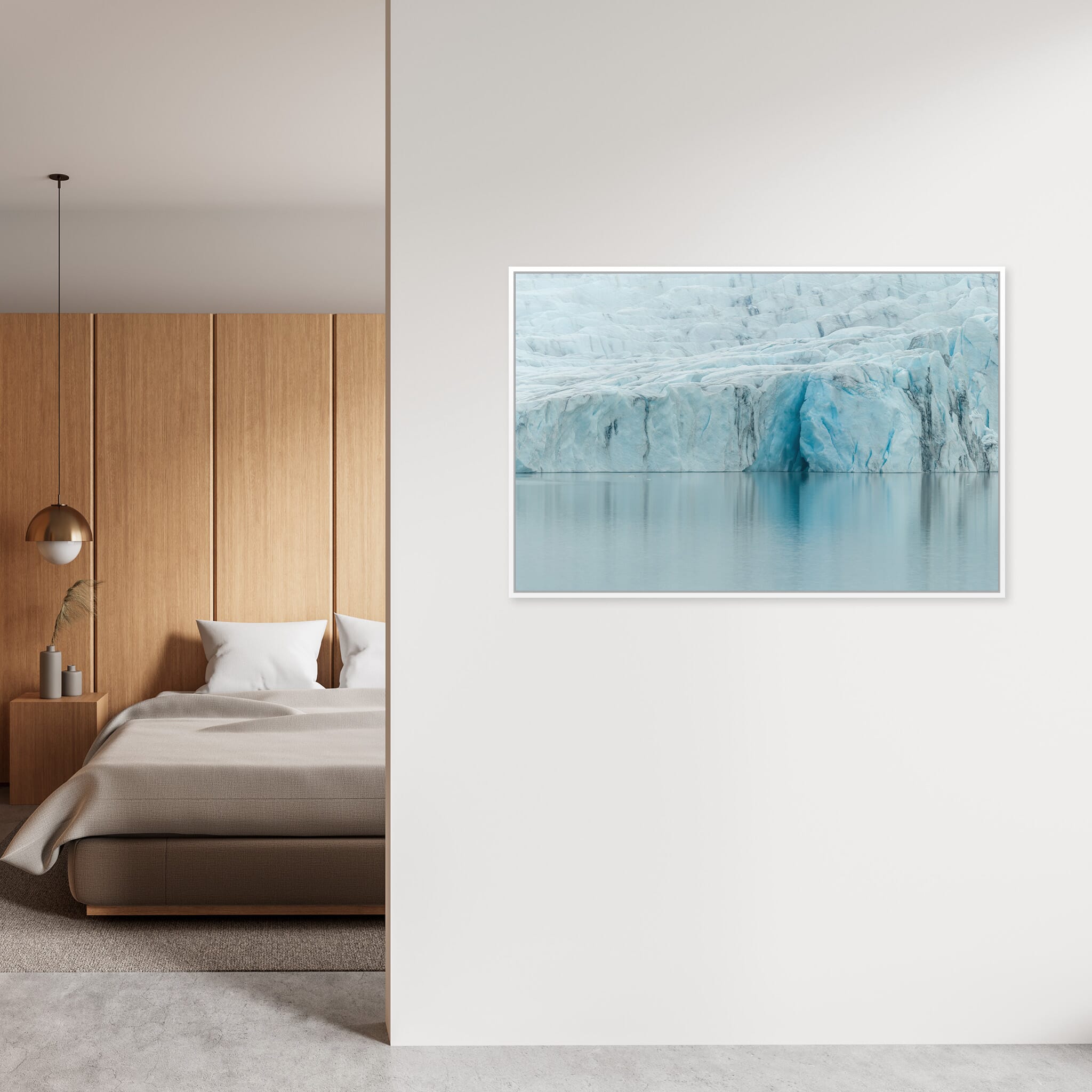 Modern Interior design featuring photography prints by Jan Erik Waider