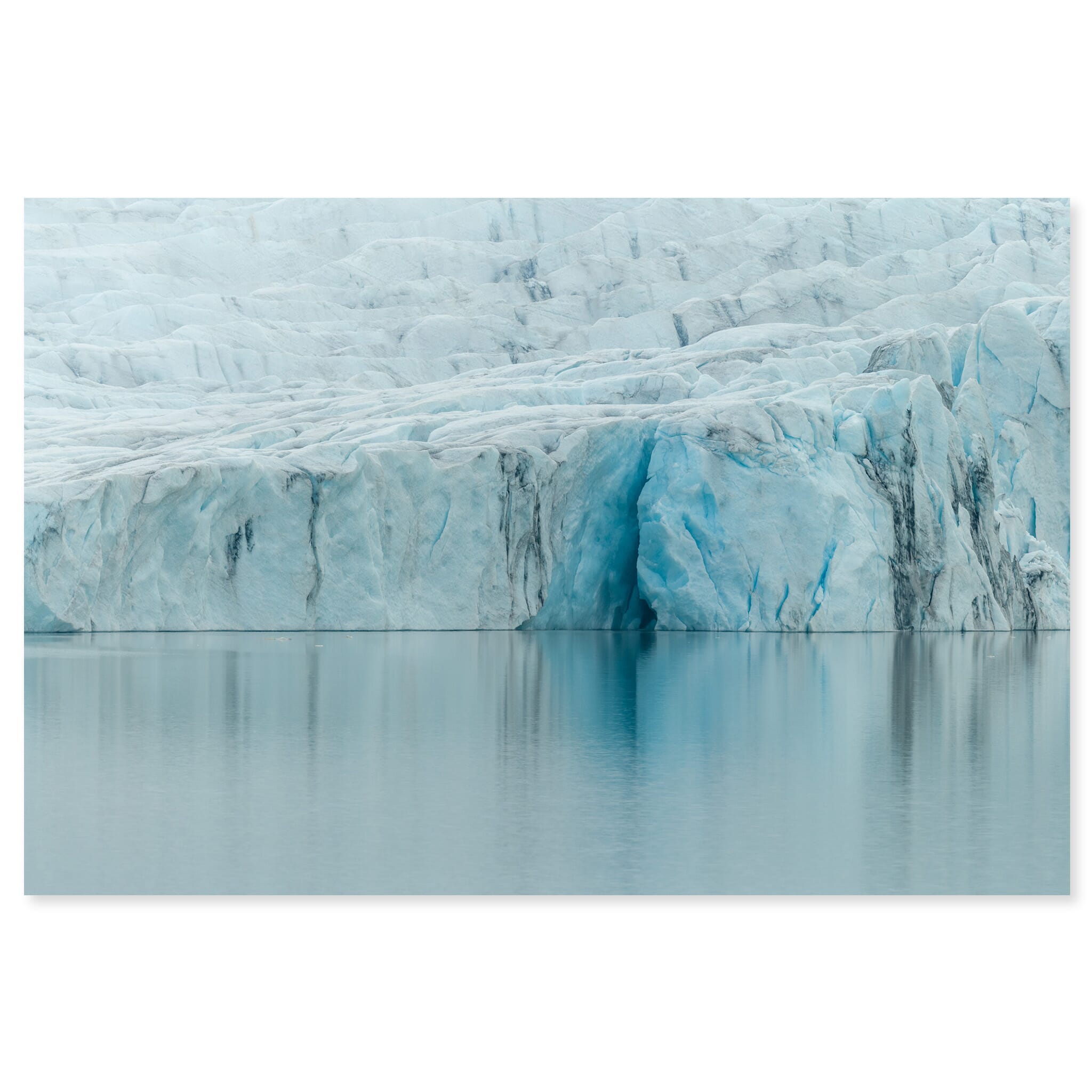 Fine art print of glacier lagoon with visible crevasses in Fjallsárlón Iceland