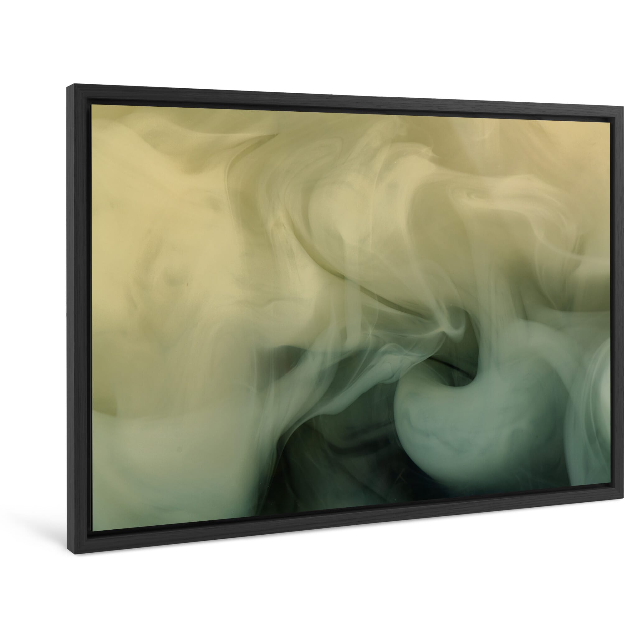 Framed photo print of gentle turbulence where glacial melt meets mountain runoff