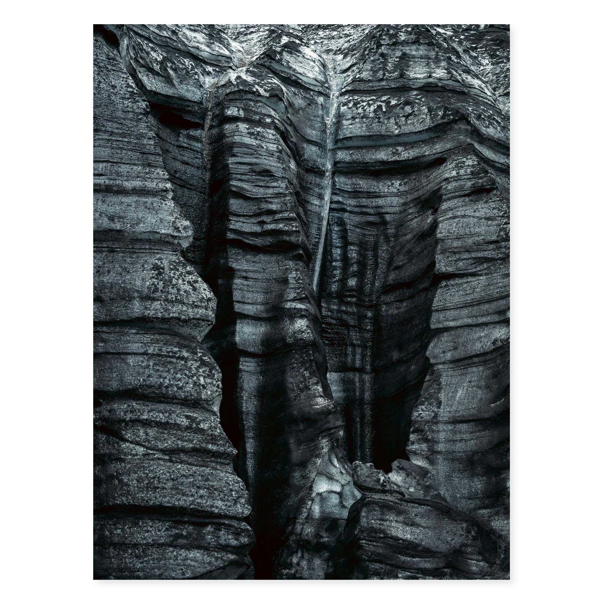Fine art print of Kötlujökull glacier covered in volcanic ash in Iceland