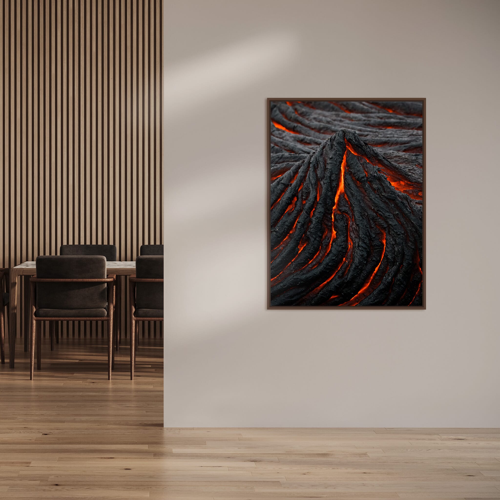 Interior design featuring photography prints by Jan Erik Waider