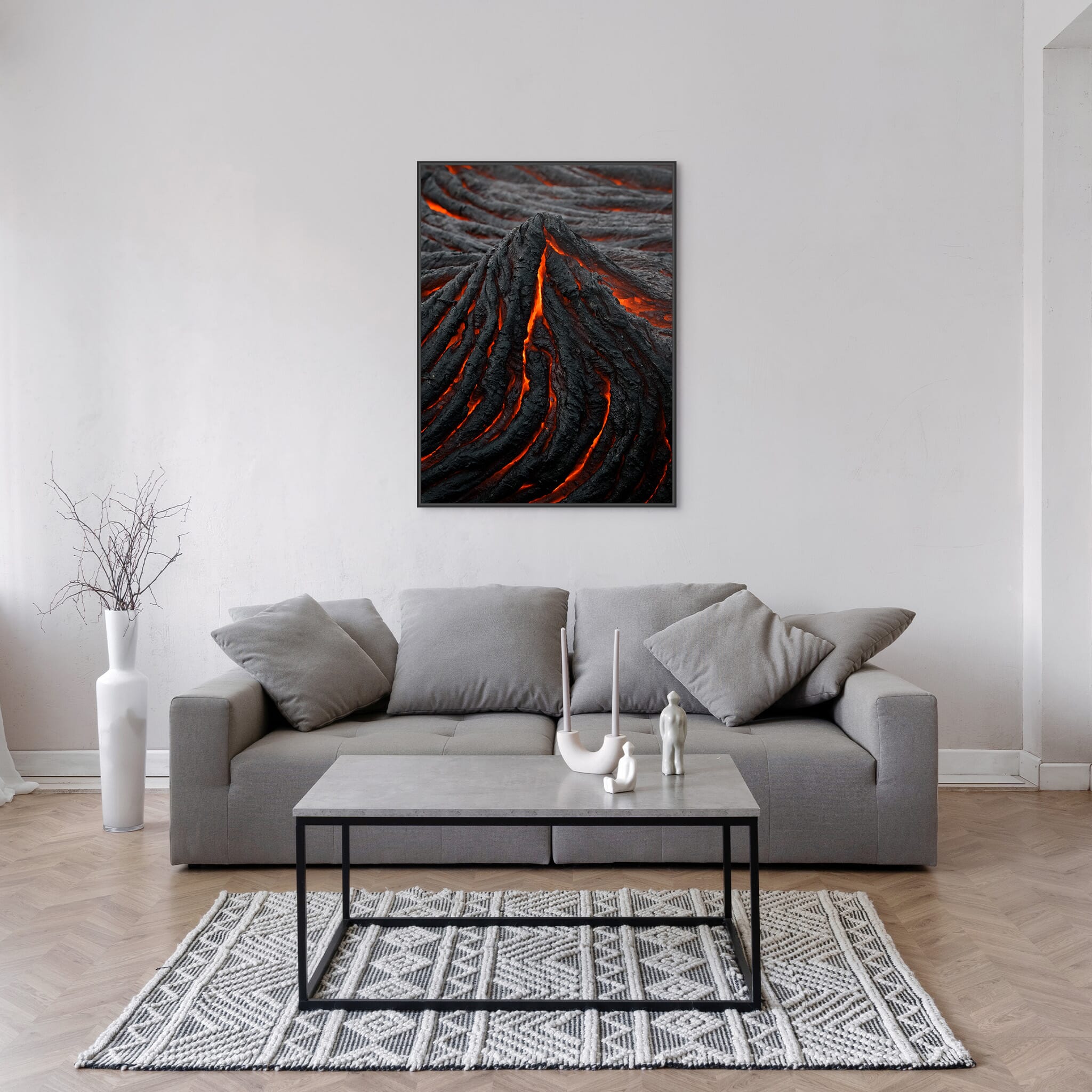 Modern Interior design featuring photography prints by Jan Erik Waider