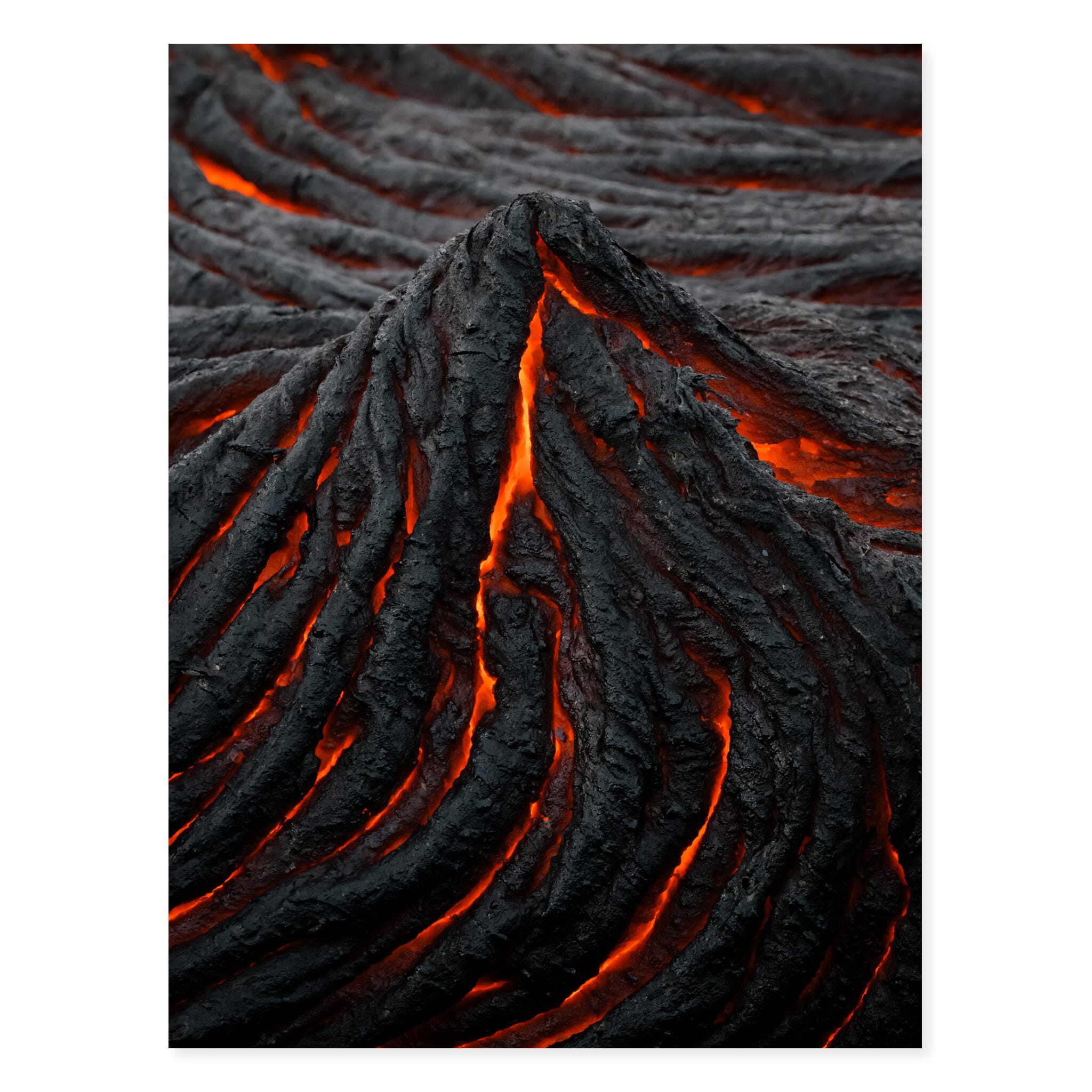 Fine art print of fresh lava textures from the Fagradalsfjall eruption in Iceland