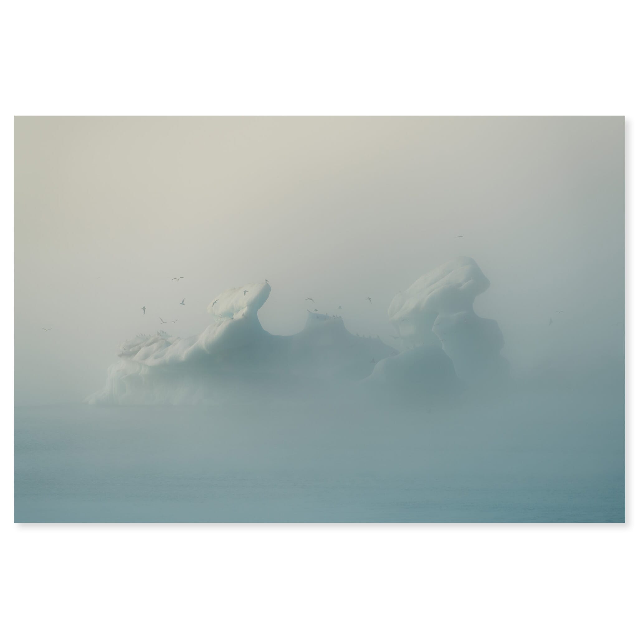 Fine art print of calm iceberg in foggy light at Jökulsárlón Glacier Lagoon