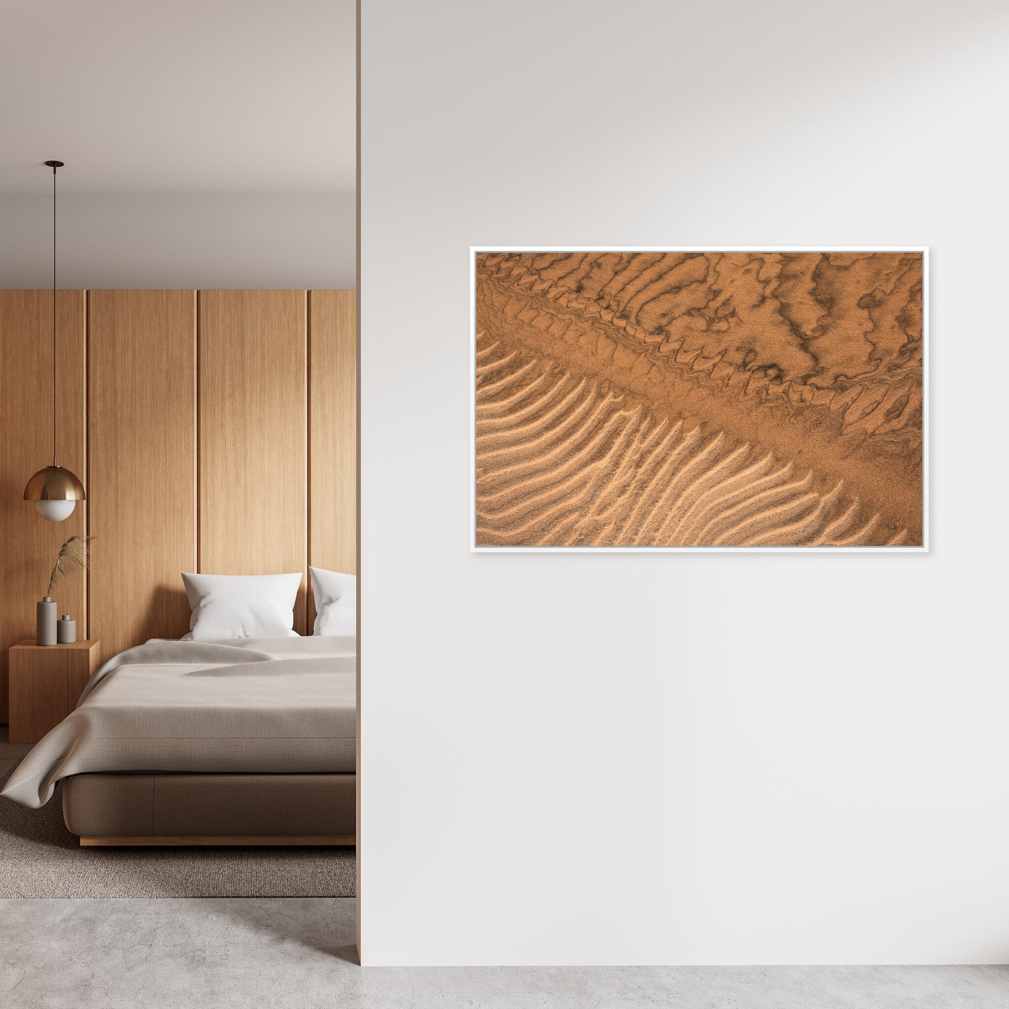Modern Interior design featuring photography prints by Jan Erik Waider