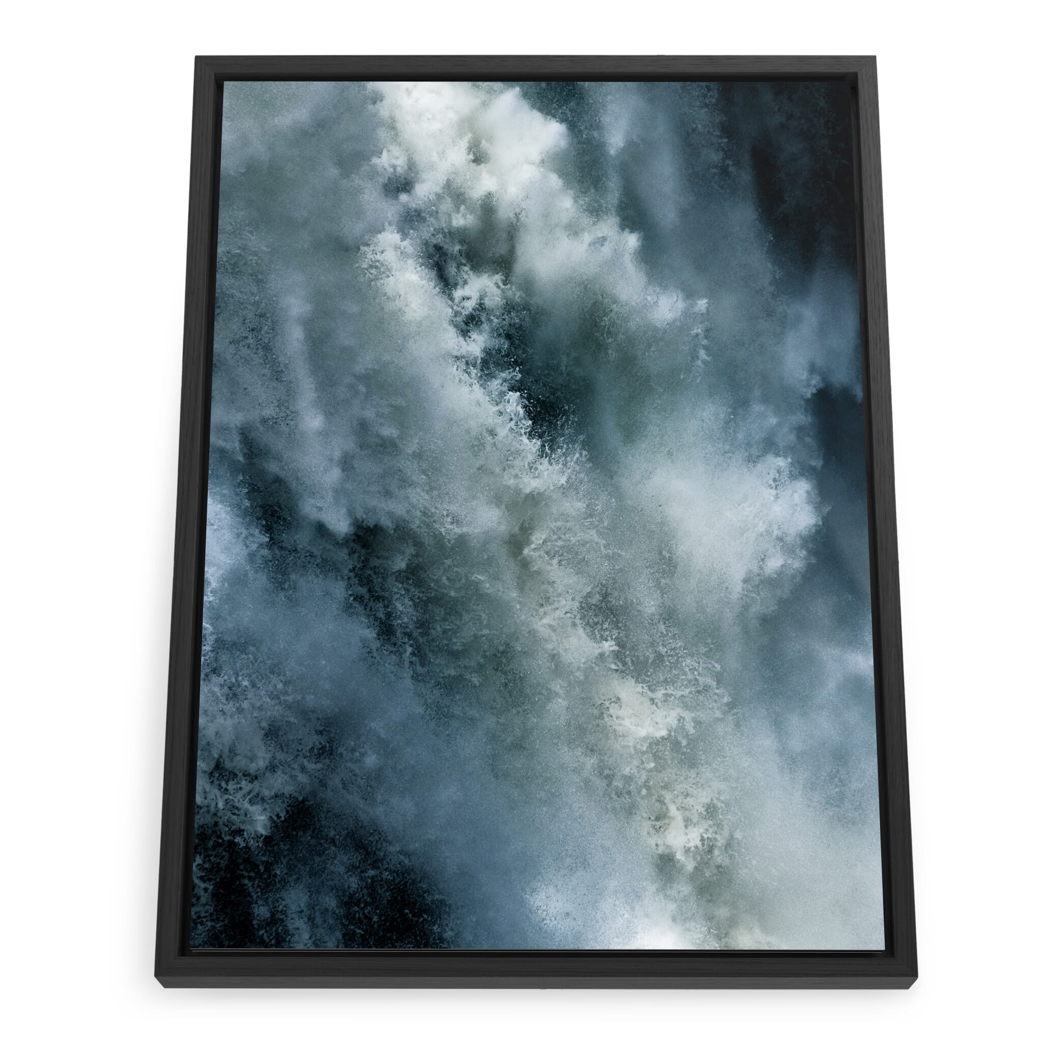 Framed photo print of abstract waterfall patterns 