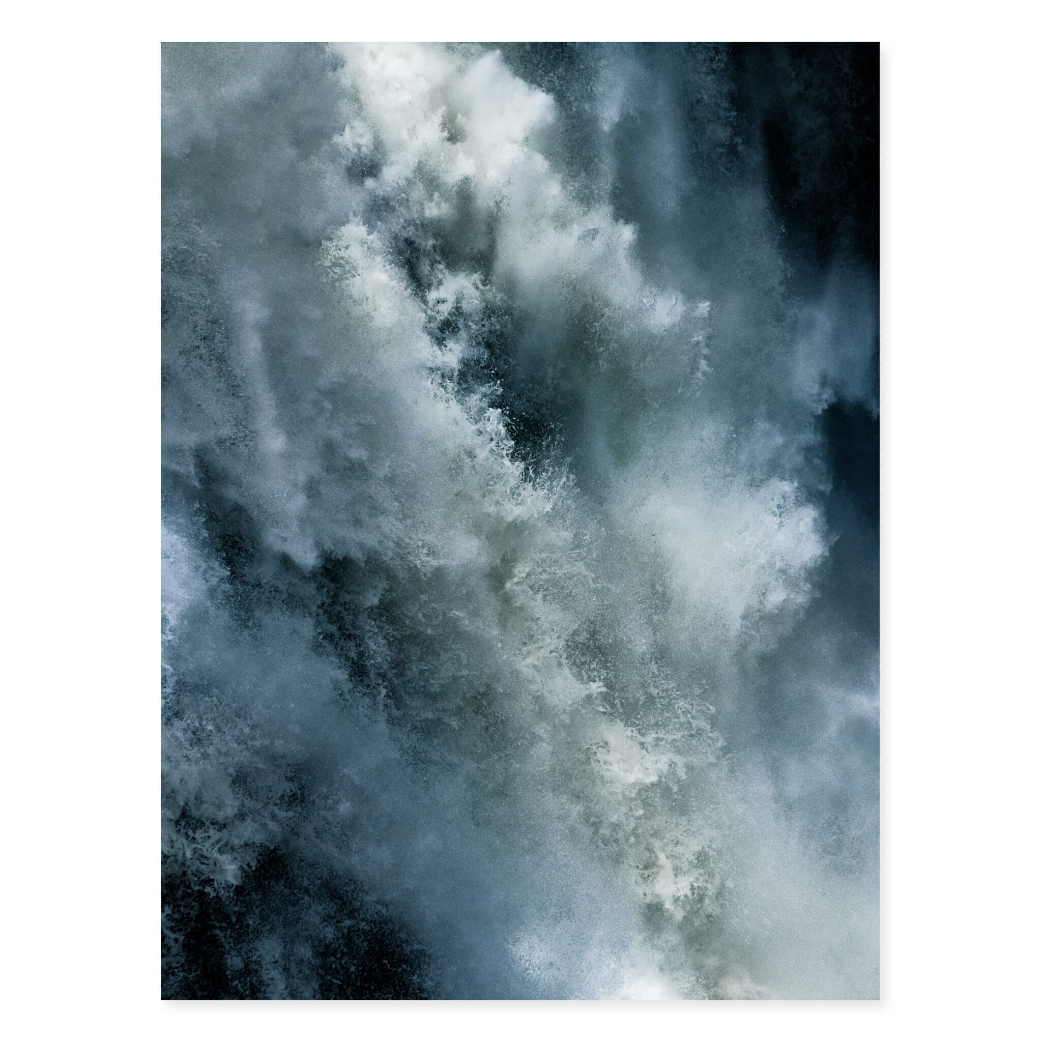 Fine art print of details of waterfall in Norway