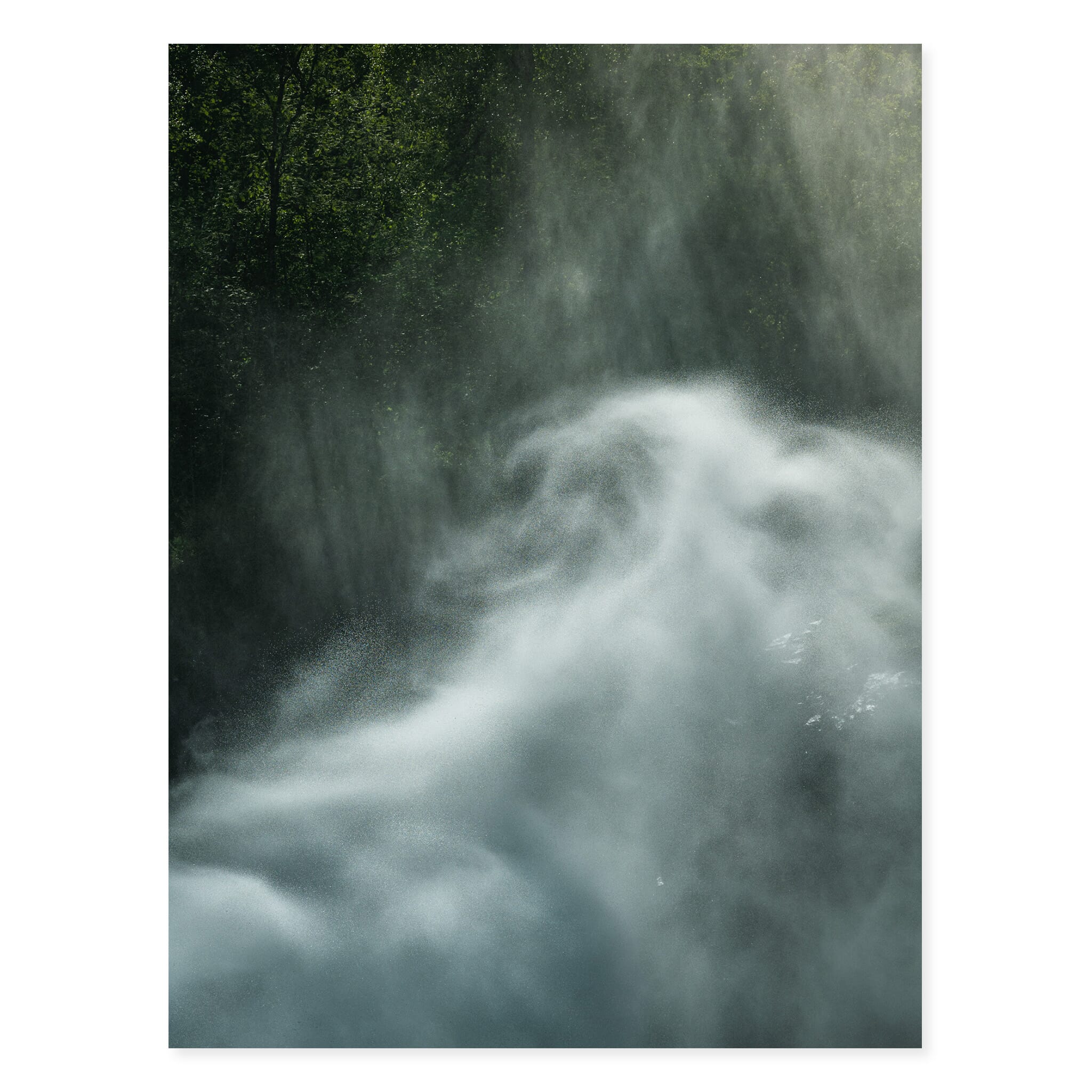 Fine art photo print of Låtefossen twin waterfall in Norway
