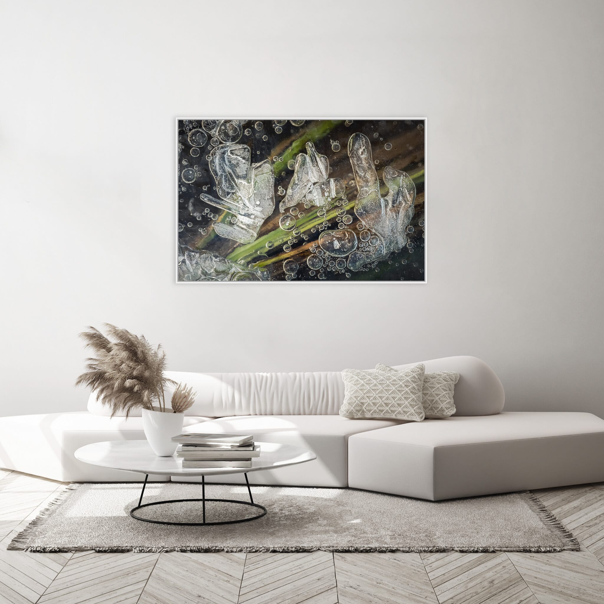 Modern room with framed landscape photography by Jan Erik Waider